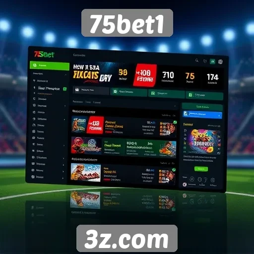 Interface do 75bet1 melhora experiência do jogador